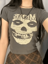 Crop Top mit Mystic-Totenkopf-Print
